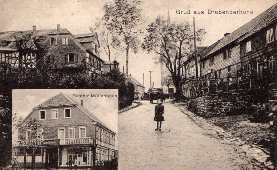 Drabenderhöhe mit Gasthof Müllenbach im Kretsch 1914